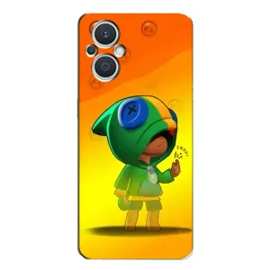 Чехол Бравл Старс для Oppo Reno7 Lite (5G) (LEON в кофте)