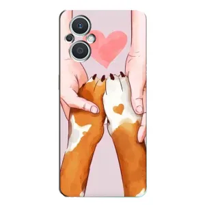 Чехол (ТПУ) Милые собачки для Oppo Reno7 Lite (5G) (Любовь к собакам)