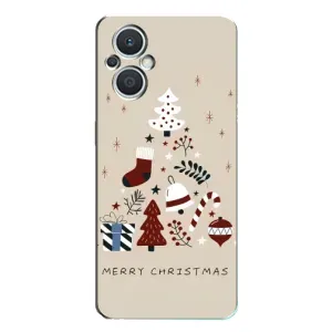 Чехол Санта Клаус для Oppo Reno7 Lite (5G) (Merry Christmas)