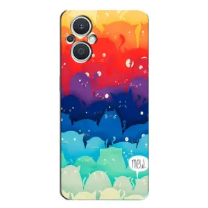 Силиконовый чехол с котиком для Oppo Reno7 Lite (5G) (Mew)