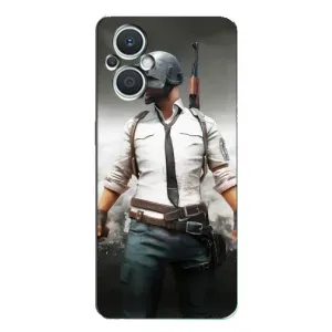 Силиконовый чехол с картинкой "Герой Pubg" на Oppo Reno7 Lite (5G) (Пабг)