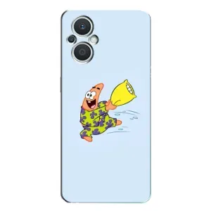 Чехлы с Патриком на Oppo Reno7 Lite (5G) (Патрик с подушкой)