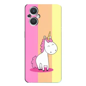Чехол Unicorn на Oppo Reno7 Lite (5G) (Радужный Единорог)
