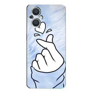 Чехлы (Знак сердечка) на Oppo Reno7 Lite (5G) (Сердечка знак)