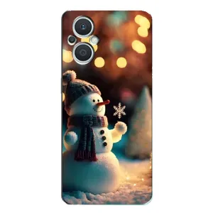 Чехлы на Новый Год Oppo Reno7 Lite (5G) (Снеговик праздничный)