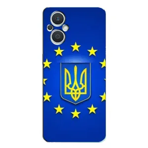 Чехол с Украинской символикой на Оппо Рено 7 Лайт (Украина это Европа)