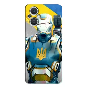Силиконовый Чехол на Oppo Reno7 Lite (5G) (Я-Украина) (Украинский робокоп)