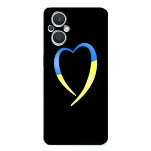 Силиконовый Чехол на Oppo Reno7 Lite (5G) (Я-Украина) (Украинское сердце)