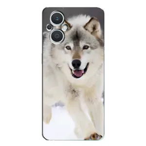 Чехол с Волком на Oppo Reno7 Lite (5G) (Волк на снегу)