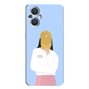 Силиконовый Чехол на Oppo Reno7 Lite (5G) с картинкой Стильных Девушек (Желтая кепка)