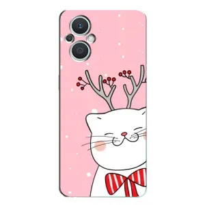 Чехол на тематику: Коты для OPPO Reno7 Lite (5G) (Зимний кот)