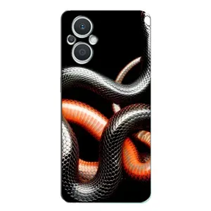 Чехлы с изображением разных животных для Oppo Reno7 Lite (5G) (Змея)