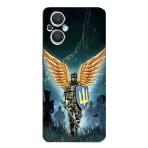 Патриотический Чехол для Oppo Reno7 Lite (5G) (ЗСУ з крильями)