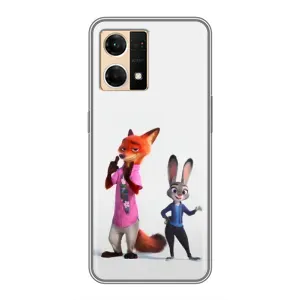 Силиконовый чехол с принтом Зоотрополіс для Oppo Reno7 Pro 5G (Джуди и Ник)