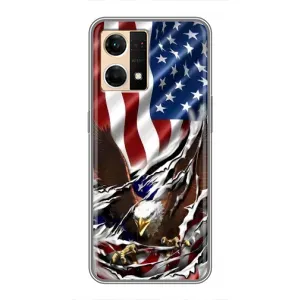 Чехол Флаг USA для Oppo Reno7 Pro 5G (Флаг USA)