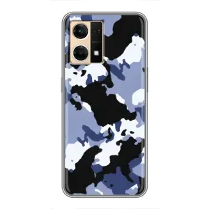Камуфляжный Чехол для Оппо Рено 7 Про (5G) (Камуфляжный Серый)