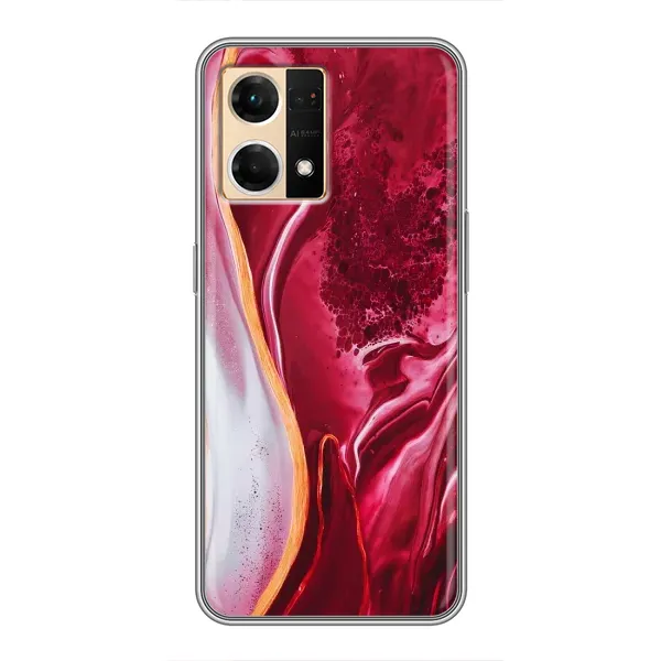Чехол с рисунком «Красный мрамор» для OPPO Reno7 Pro 5G Чехол с рисунком «Красный мрамор» для OPPO Reno7 Pro 5G