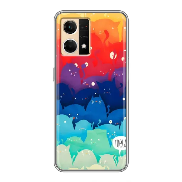 Чехол с рисунком «Mew» для OPPO Reno7 Pro 5G