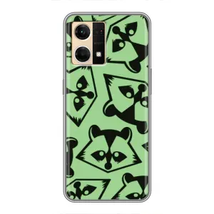 Силіконовий Чохол з Энотами на Oppo Reno7 Pro 5G (Мордочки Єнота)
