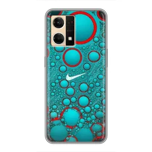 Силіконовый Чохол на Oppo Reno7 Pro 5G з картинкою НАЙК (Найк зелений)