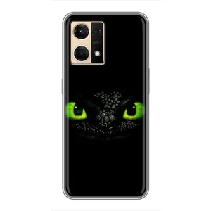 Чехол дракон Беззубик для Oppo Reno7 Pro 5G (Глаза Беззубика)