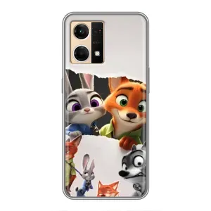 Силиконовый чехол с принтом Зоотрополіс для Oppo Reno7 Pro 5G (Персонажи Зоо)