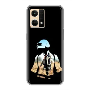 Силиконовый чехол с картинкой "Герой Pubg" на Oppo Reno7 Pro 5G (Пубг мен)
