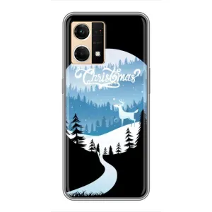 Силиконовый бампер на рождество для Oppo Reno7 Pro 5G (Рождественский Олень)