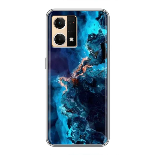 Чехол с рисунком «Синий мрамор» для OPPO Reno7 Pro 5G Чехол с рисунком «Синий мрамор» для OPPO Reno7 Pro 5G
