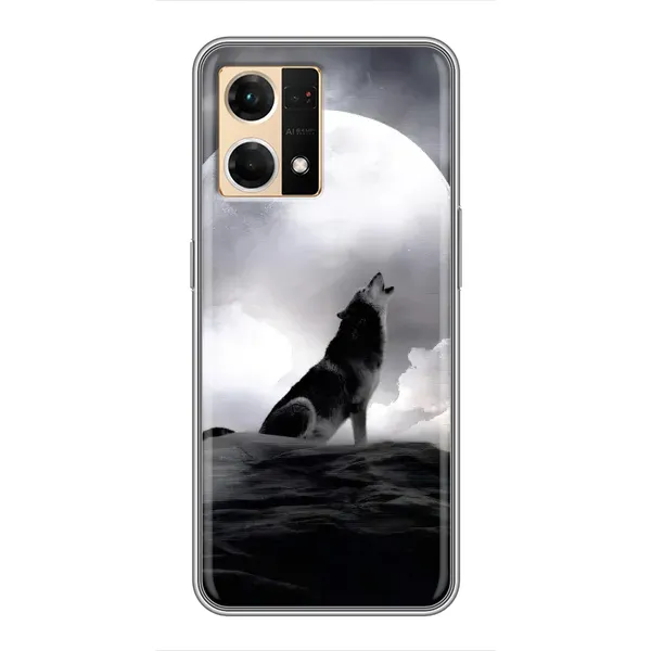 Чехол с рисунком «Волк и луна» для OPPO Reno7 Pro 5G Чехол с рисунком «Волк и луна» для OPPO Reno7 Pro 5G