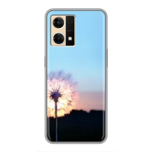 Силіконовий Чохол з кульбабками на Oppo Reno7 Pro 5G (Захід з кульбабкою)