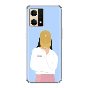 Силіконовый Чохол на Oppo Reno7 Pro 5G з картинкой Модных девушек (Жовта кепка)