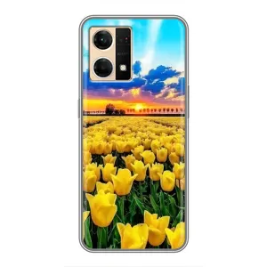 Чохли з картинкою (Тюльпани) на Оппо Рено 7 Про (5G) (Жовті тюльпани)
