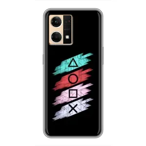 Чехол с рисунком «Значки Sony» для OPPO Reno7 Pro 5G