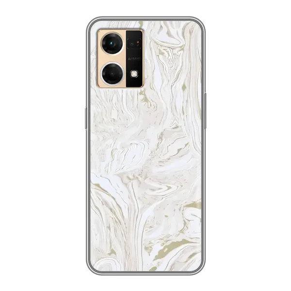 Чехол с рисунком «белый мрамор» для OPPO Reno7 4G Чехол с рисунком «белый мрамор» для OPPO Reno7 4G