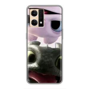 Чехол дракон Беззубик для Oppo Reno7 4G (Беззубик и Дневная Злость)