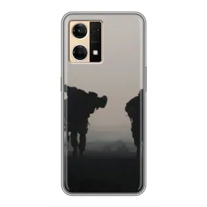 Чехлы на военную тематику для Oppo Reno7 4G (Бой солдат)