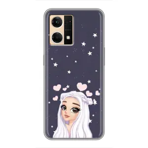 Чохол Стильні дівчата на Oppo Reno7 4G (Дівчина та серця)
