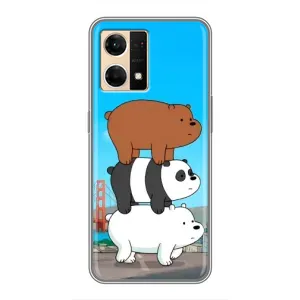Чехлы с Пандами на Oppo Reno7 4G (Друзья)