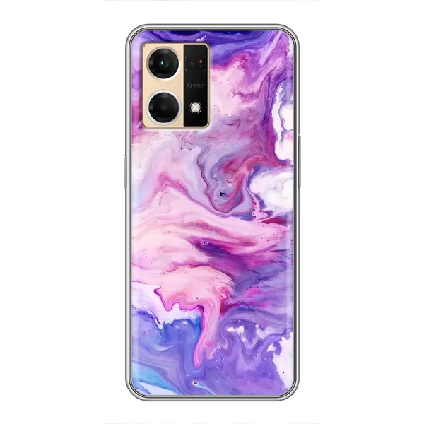 Чехол с рисунком «Фиолетовый мрамор» для OPPO Reno7 4G Чехол с рисунком «Фиолетовый мрамор» для OPPO Reno7 4G