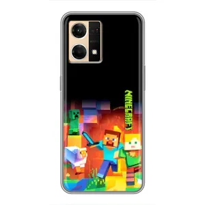 Чохли для Oppo Reno7 4G (Персонажі МайнКрафт) (Герой Майнкрафт)