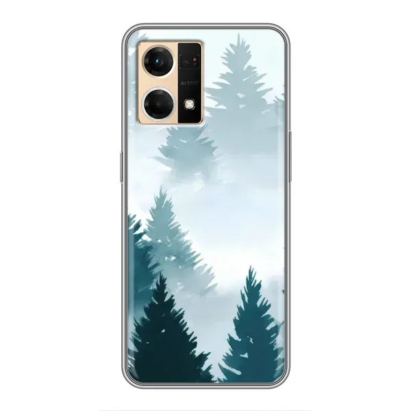 Чехол с рисунком «Горный лес» для OPPO Reno7 4G Чехол с рисунком «Горный лес» для OPPO Reno7 4G