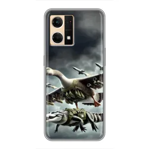 Чохол з мемами траралело тралала для Oppo Reno7 4G (Гусіні і крокоділо)