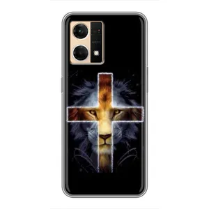 Чехлы для Оппо Рено 7 (4G) (Крест Иисуса) (Иисус Лев)