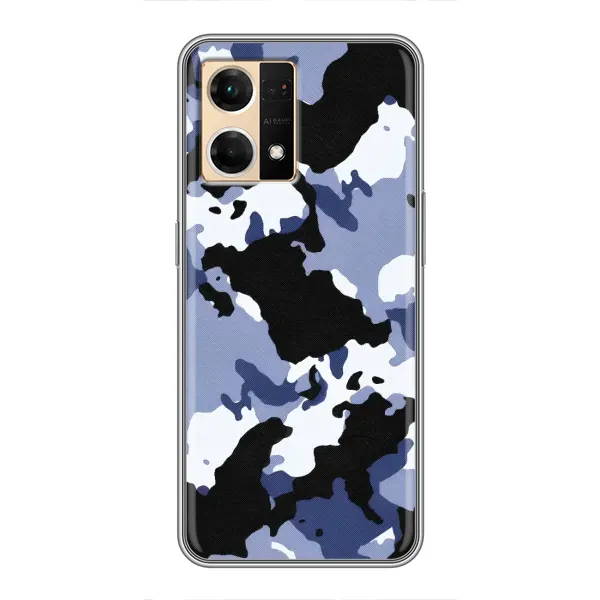 Чехол с рисунком «Камуфляжный Серый» для OPPO Reno7 4G Чехол с рисунком «Камуфляжный Серый» для OPPO Reno7 4G
