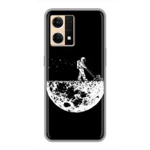 Силіконовый Чохол з принтом "Космонавти" на Oppo Reno7 4G (Космонавт)