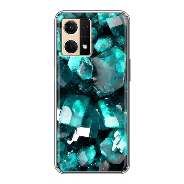 Чехол с рисунком «Кристалы» для OPPO Reno7 4G