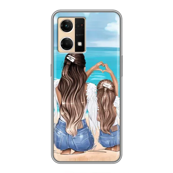 Чехол с рисунком «Мама и дочь» для OPPO Reno7 4G Чехол с рисунком «Мама и дочь» для OPPO Reno7 4G