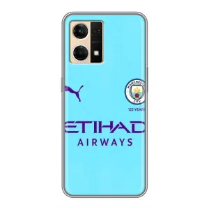 Силиконовые Чехлы принт Футбол на Oppo Reno7 4G (Man City)