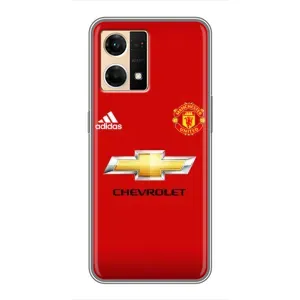 Силиконовые Чехлы принт Футбол на Oppo Reno7 4G (Man United)